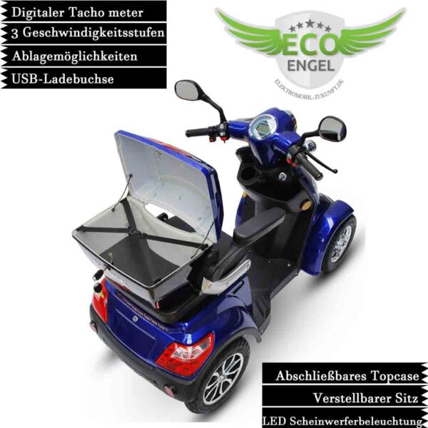 Elektromobil Eco Engel 510 Blau 25 km h 1000 Watt Eigenschaften